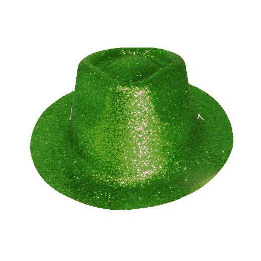 Alternate image of Mini Dark Green Glitter Novelty Hat